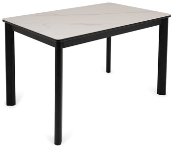 Стол Римини-мини белый мрамор/черный