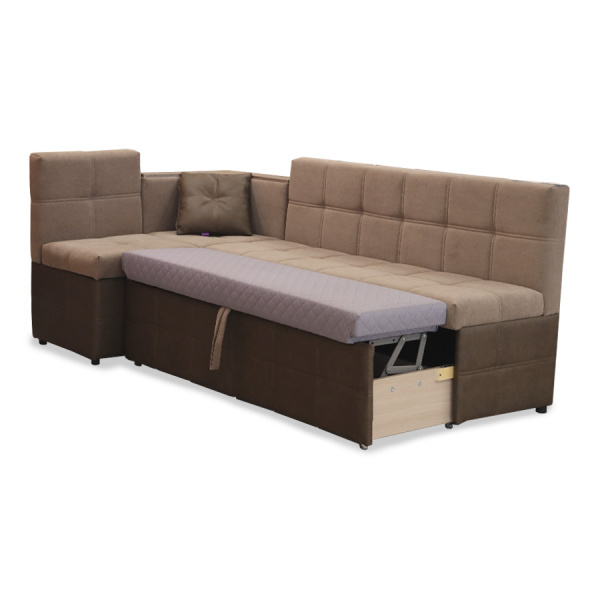 Кухонный уголок "Капучино 3-1" (Правый) (Tesla 05/Nubuk Ground 7) мдф Дуб Шато