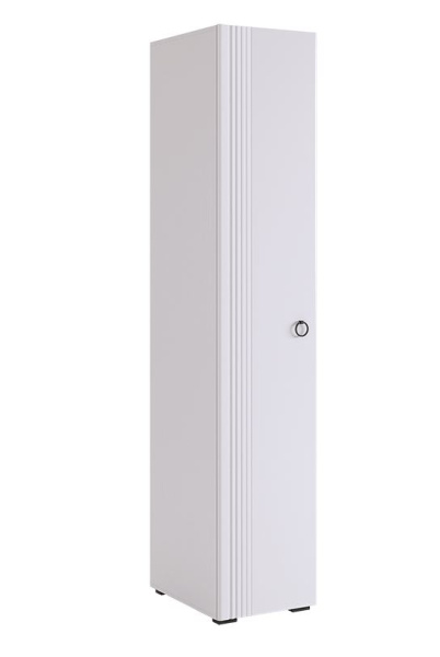 Ева Шкаф 1 дв/100.01/Белое дерево/Белый матовый