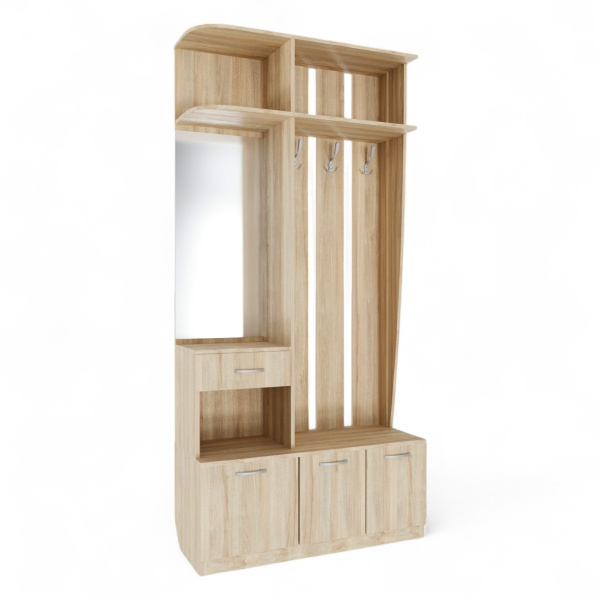 Прихожая БН 196 Дуб Сонома с зеркалом