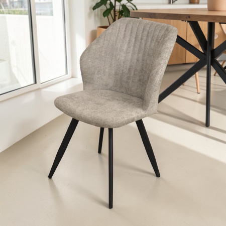 Стул Бьянка NEW Поворотный BL04-бежево-серый+нога 360F40 черный