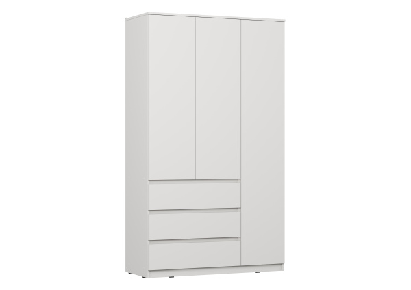 Шкаф ШР-3 Сити с ящиками Белый