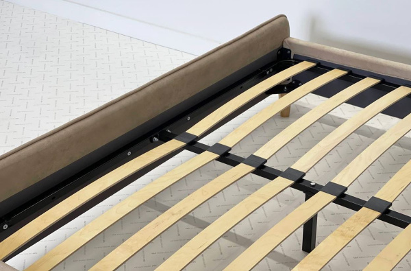 Кровать Грета 1600*2000 с основанием Грей алькантара 