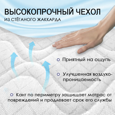 Матрас Комфорт "ЭкоЛогичный" Каскад 800*2000