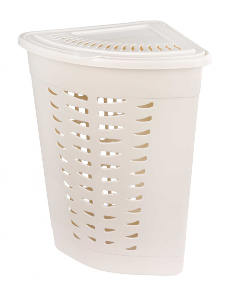 Корзина для белья угловая 45л слон. кость  М1364