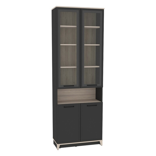 Aurelio 7 (гостиная) Шкаф для книг( 03) (Антрацит/Блэквуд Сатиновый) 